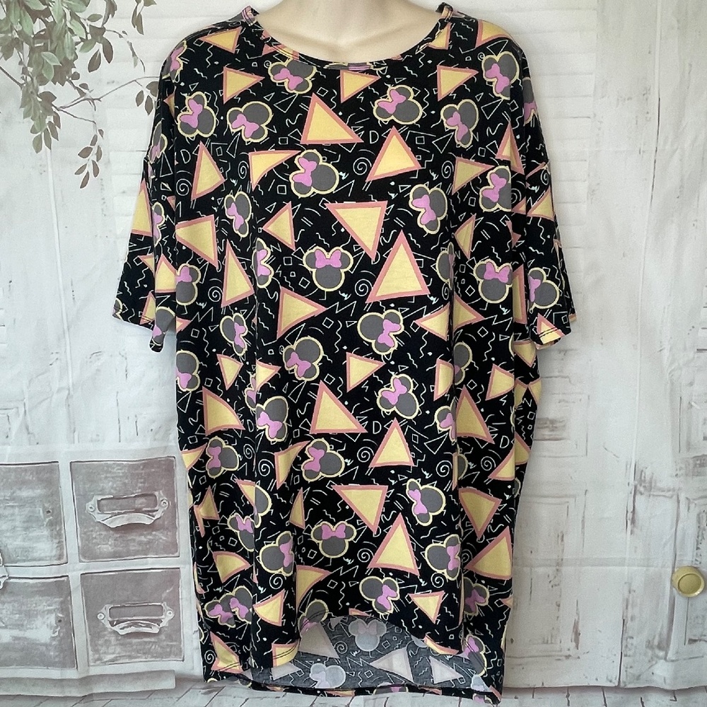 LuLaRoe Disney Irma Womens Minnie Mouse Hi Lo Casual T Shirt Top Sz. M Medium